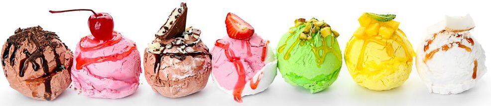 Luxury ice cream and craft gelato scoops